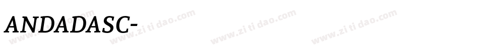 andadasc字体转换