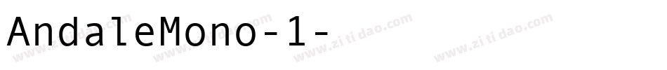 AndaleMono-1字体转换