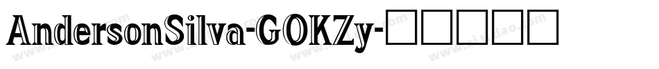 AndersonSilva-GOKZy字体转换