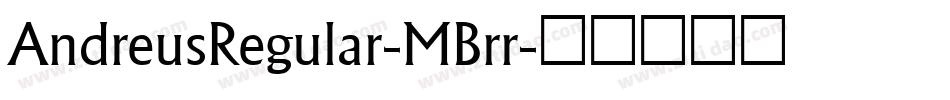 AndreusRegular-MBrr字体转换