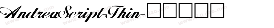 AndreaScript-Thin字体转换