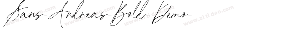 Sans-Andreas-Bold-Demo字体转换