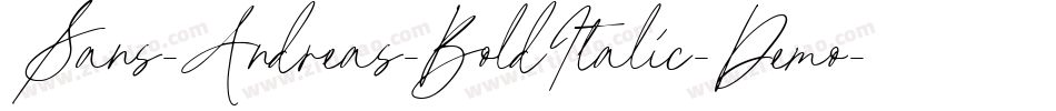 Sans-Andreas-BoldItalic-Demo字体转换