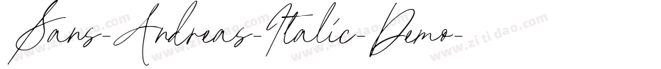 Sans-Andreas-Italic-Demo字体转换