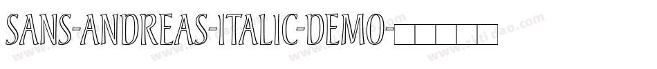 Sans-Andreas-Italic-Demo字体转换