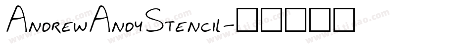 AndrewAndyStencil字体转换