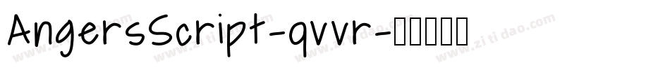 AngersScript-qvvr字体转换