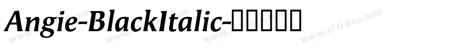 Angie-BlackItalic字体转换