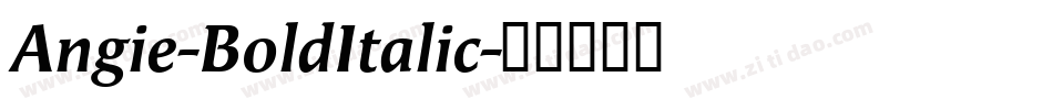 Angie-BoldItalic字体转换