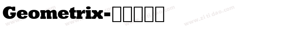 Geometrix字体转换