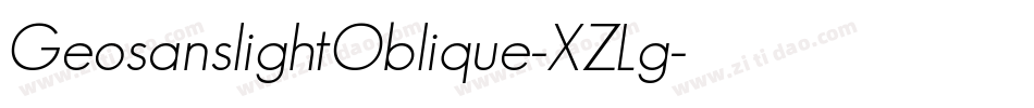 GeosanslightOblique-XZLg字体转换