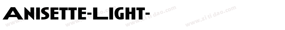 Anisette-Light字体转换
