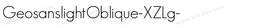 GeosanslightOblique-XZLg字体转换