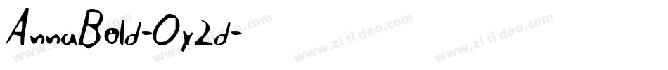AnnaBold-Oy2d字体转换