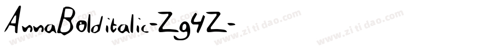AnnaBolditalic-Zg4Z字体转换
