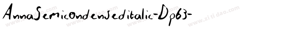 AnnaSemicondenseditalic-Dp63字体转换