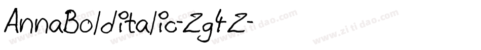 AnnaBolditalic-Zg4Z字体转换