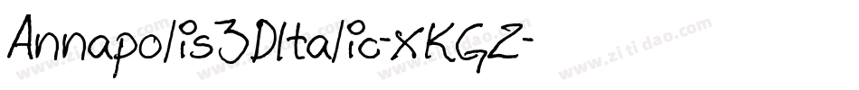 Annapolis3DItalic-XKGZ字体转换