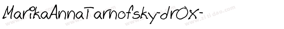 MarikaAnnaTarnofsky-drOX字体转换