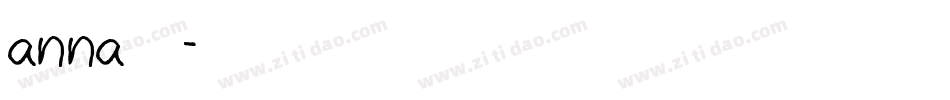anna字库字体转换