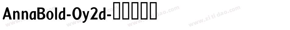 AnnaBold-Oy2d字体转换