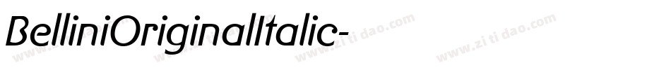 BelliniOriginalItalic字体转换