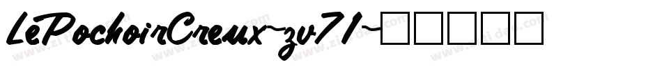 LePochoirCreux-zv71字体转换