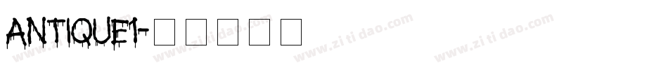 antique1字体转换
