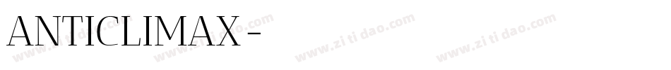 ANTICLIMAX字体转换