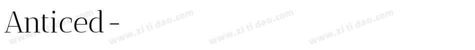 Anticed字体转换