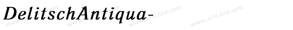 DelitschAntiqua字体转换