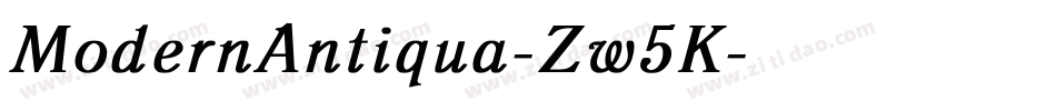 ModernAntiqua-Zw5K字体转换