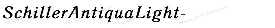 SchillerAntiquaLight字体转换