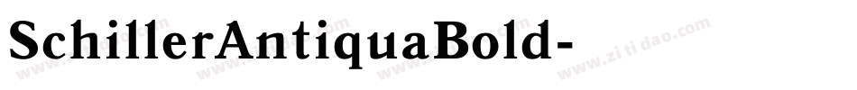 SchillerAntiquaBold字体转换