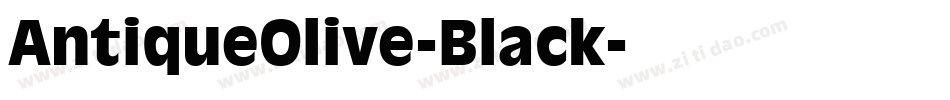 AntiqueOlive-Black字体转换
