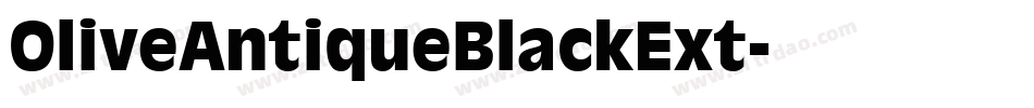 OliveAntiqueBlackExt字体转换
