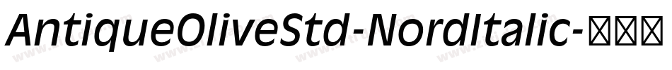 AntiqueOliveStd-NordItalic字体转换