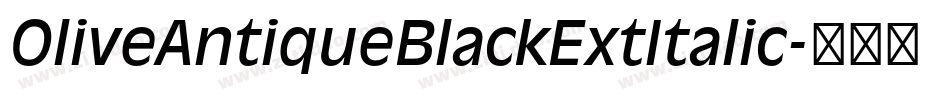 OliveAntiqueBlackExtItalic字体转换
