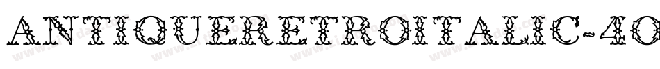 AntiqueRetroItalic-4ovD字体转换