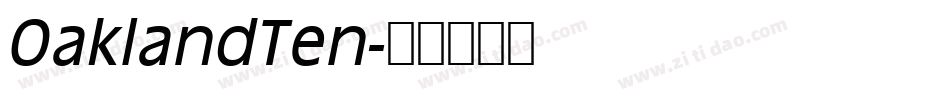 OaklandTen字体转换