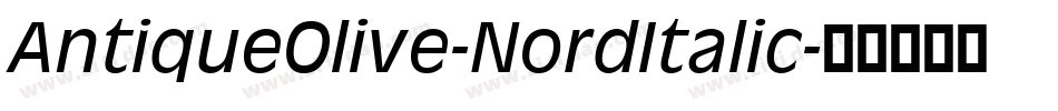 AntiqueOlive-NordItalic字体转换