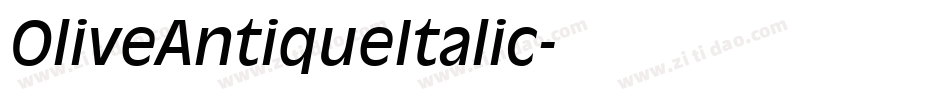 OliveAntiqueItalic字体转换