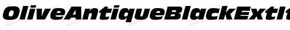 OliveAntiqueBlackExtItalic字体转换