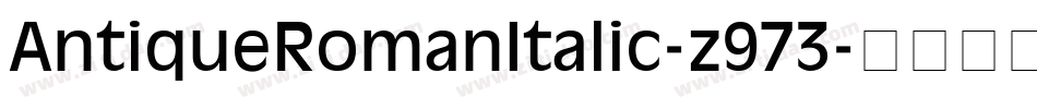 AntiqueRomanItalic-z973字体转换