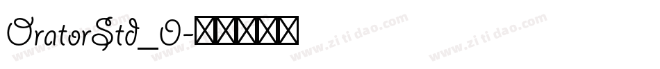 OratorStd_0字体转换