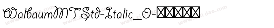 WalbaumMTStd-Italic_0字体转换