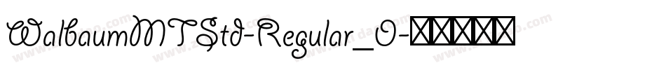 WalbaumMTStd-Regular_0字体转换