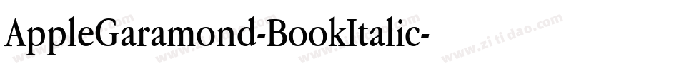 AppleGaramond-BookItalic字体转换