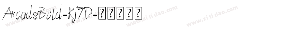ArcadeBold-Kj7D字体转换