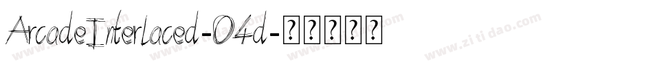 ArcadeInterlaced-O4d字体转换